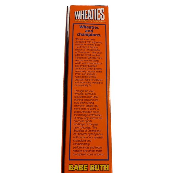 Wheaties Babe Ruth "60 Years of Sports Heritage" Collection Edition. Full - Picture 4 of 4